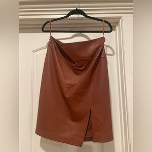 NWOT White House Black market, genuine leather pencil skirt, size 10